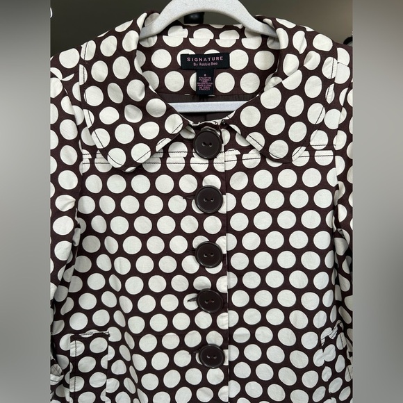 Signature by Robbie Bee women’s polka dot lightweight jacket size 8 - Picture 2 of 13